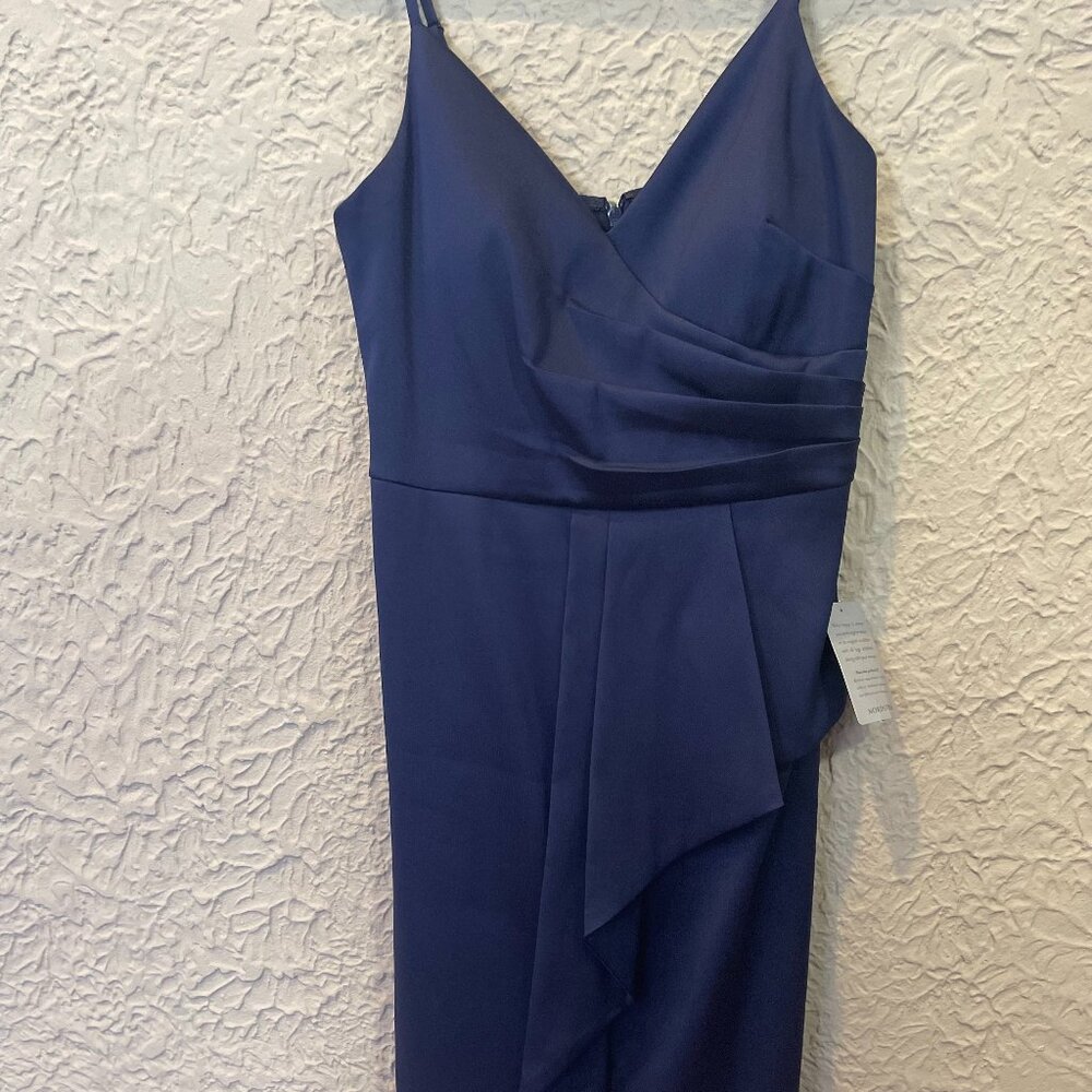 Vince Camuto Knee-Length V-Neck Spaghetti Strap Formal Dress